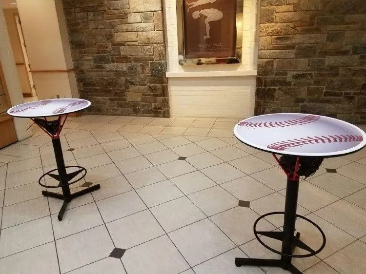 Baseball Hi Top Pub Tables